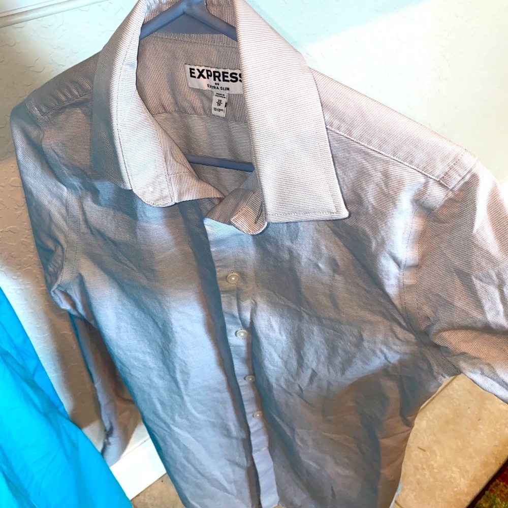 Express white graphite dress shirt